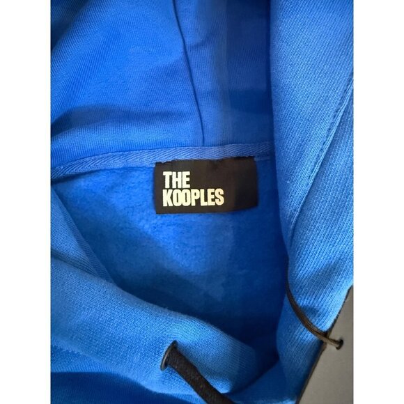 The Kooples Men's Hoodie Large Blue Neoprene, "What Is" Inscription, Heavyweight - Picture 14 of 14